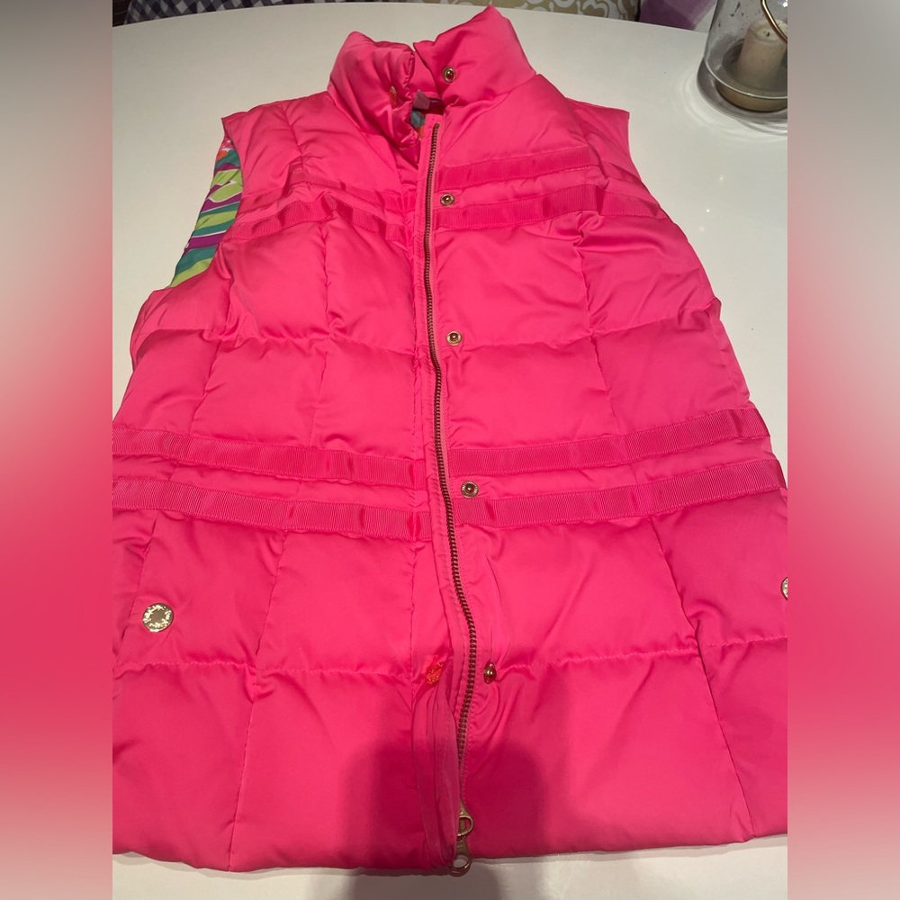 LILLY PULITZER PINK PUFFER VEST